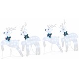 LED Riječni jeleni 4 pcs Srebrno tkanina | shoptok.hr