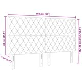 vidaXL naslon za glavu s kristalnim gumbima, tapeciran, tamno sivi, 160 cm | shoptok.hr