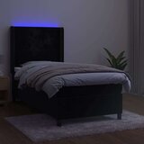  Box spring postelja z vzmetnico LED črna 100x200 cm žamet, (20846766) | Shoptok.si