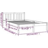  Posteljni okvir medeno rjav iz trdnega lesa 120x200 cm, (20645429) | Shoptok.si