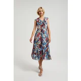 Moodo Women's floral midi dress - red