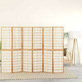  Zložljiv 6-delni paravan japonski stil 240x170 cm črne barve Cene