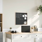  Ploča za pisanje kredom s okvirom od masivnog borovog drva crna 60x55 cm | shoptok.hr