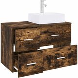  Set namještaja za kupaonicu 2 kom. Dimljeni hrast Smeđa 49,5 x 41 x 79,5 cm | shoptok.hr