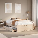 vidaXL Posteljni okvir brez vzmetnice s predali 120x200 cm borovina | Shoptok.si