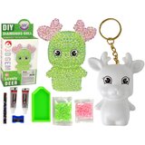 DIY Diamond Creative Kit Green Reindeer Crystals Sequins 3D Keyring | shoptok.hr