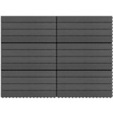 vidaXL pločice za trijem 6 kom WPC 60 x 30 cm 1,08 m² crne Cijene