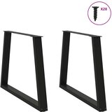  Noge za blagovaonski stol V-oblika 2 kom Crne 90 x (72-73,3) cm Čelik | shoptok.hr