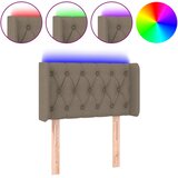  LED uzglavlje smeđesivo 83x16x78/88 cm od tkanine | shoptok.hr
