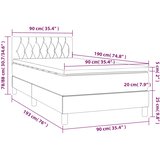 Krevet s oprugama i madracem tamnosmeđi 90 x 190 cm od tkanine | shoptok.hr