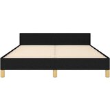  Za krevet s uzglavljem crni 140 x 200 cm od tkanine | shoptok.hr