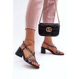 Maciejka Leather Sandals With Low Heel Cene