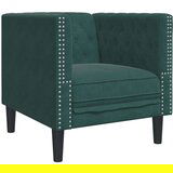 vidaXL 3-dijelni kauč Chesterfield s jastučićima od tamnozelenog | shoptok.hr