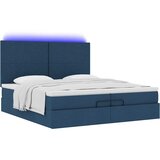  Otomanski okvir kreveta s madracima plavi 200x200cm tkanine | shoptok.hr