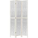  Sobna pregrada s 3 panela bijela od masivnog drva paulovnije 40 x 220 cm | Shoptok.si