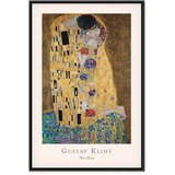  Slika - Gustav Klimt - The Kiss (1 Part) Vertical 40x60 U crnom drvenom okviru | shoptok.hr