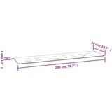  Jastuk za vrtnu klupu s uzorkom lišća 200x50x3 cm od tkanine | shoptok.hr