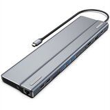 INF večfunkcijski adapter usb-c s 15 priključki, hdmi, vga, ethernet, čitalnikom kartic sd/tf, (21778793) | Shoptok.si