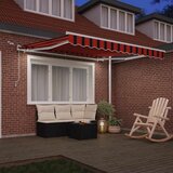  Skrovita tenda S LED lampica Narančasta i smeđa 300 x 250 cm | shoptok.hr