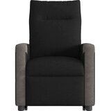  Električni masažni naslonjač na podizanje od tkanine crni | shoptok.hr