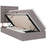  Krevet s prostorom za pohranu s LED-om Sivo-smeđa 90 x 190 cm | shoptok.hr