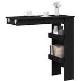  Barski Stol za Zid s policom Crni hrast 102 x 45 x 103,5 cm | shoptok.hr