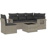  6-dijelni set vrtnih sofa od poliratana s jastucima svjetlosivi | shoptok.hr