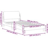 vidaXL Posteljni okvir z vzglavjem roza 100x200 cm žamet | Shoptok.si