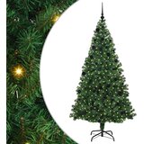  Umjetno božićno drvce Zelena 210 cm PVC i Čelik i Plastika 110 x 110 x 210 cm | shoptok.hr