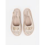 GOODIN Flat sandals with taupe decoration | Shoptok.si