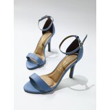 Square ženske sandale plava Cene