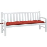 vidaXL Jastuci za vrtnu klupu prošarano crvena 180x50x7 cm tkanina | shoptok.hr