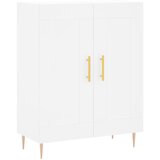  Visoka komoda bijela 69,5x34x180 cm konstruirano drvo Slike