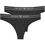 Emporio Armani Hlačke 2-PACK BRAZILIAN Črna u