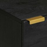  Noćni ormarići 2 kom crni 40x33x46 cm od masivnog drva manga | shoptok.hr