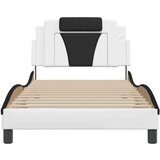  Okvir kreveta LED bijelo-crni 100 x 200 cm od umjetne kože | shoptok.hr