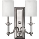 Elstead Lighting Elstead Sussex Notranja stenska svetilka z 2 lučema, brušen nikelj, E14, (22099363) | Shoptok.si