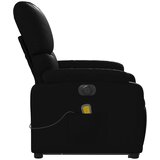  Električni masažni naslonjač na podizanje od umjetne kože crni | shoptok.hr