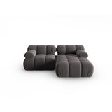 Micadoni Home Tamno siva baršunasta kutna garnitura (s desnim kutom) Bellis – | shoptok.hr