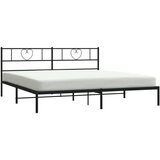 Metalni okvir za krevet s uzglavljem crni 183x213 cm | shoptok.hr