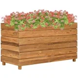 Visoka greda 100x40x55 cm reciklirana tikovina in jeklo