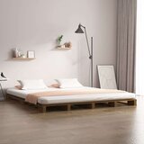 vidaXL Posteljni okvir medeno rjav 120x200 cm trdna borovina | Shoptok.si