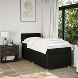  Krevet s oprugama i madracem crni 90x200 cm od tkanine | shoptok.hr