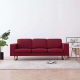 vidaXL trosjed od tkanine crvena boja vina | shoptok.hr