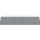  Konstrukcija postelje z vzmetnico Svetlo siva 90 x 190 cm blago | Shoptok.si