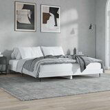  Kreveta bijeli 140 x 200 cm od konstruiranog drva | shoptok.hr