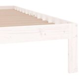  Okvir za krevet od masivnog drva bijeli 135x190 cm 4FT6 bračni | shoptok.hr