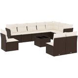  11-dijelni set vrtnih sofa od poliratana s jastucima smeđi | shoptok.hr