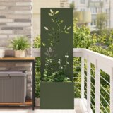 vidaXL Vrtni Sadič s Dekorativnom Pločom Srebrna 50 x 140 cm | shoptok.hr