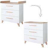 Roba Bela otroška komoda v hrastovem dekorju s previjalnim pultom 88,5x99x76 cm Léon – | Shoptok.si